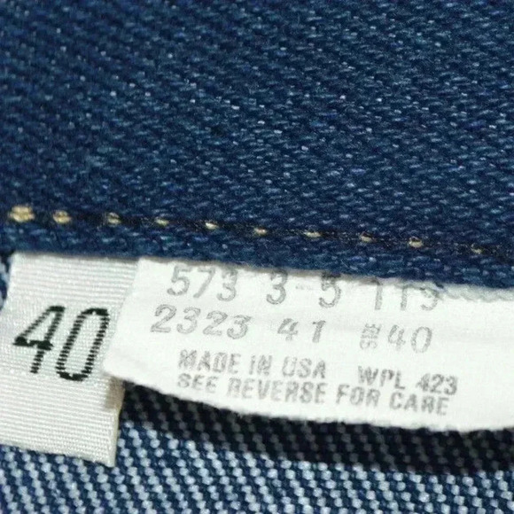 Levi Strauss Co 573 Mom Jean Dark Blue Jeans White Tab - Picture 6 of 9